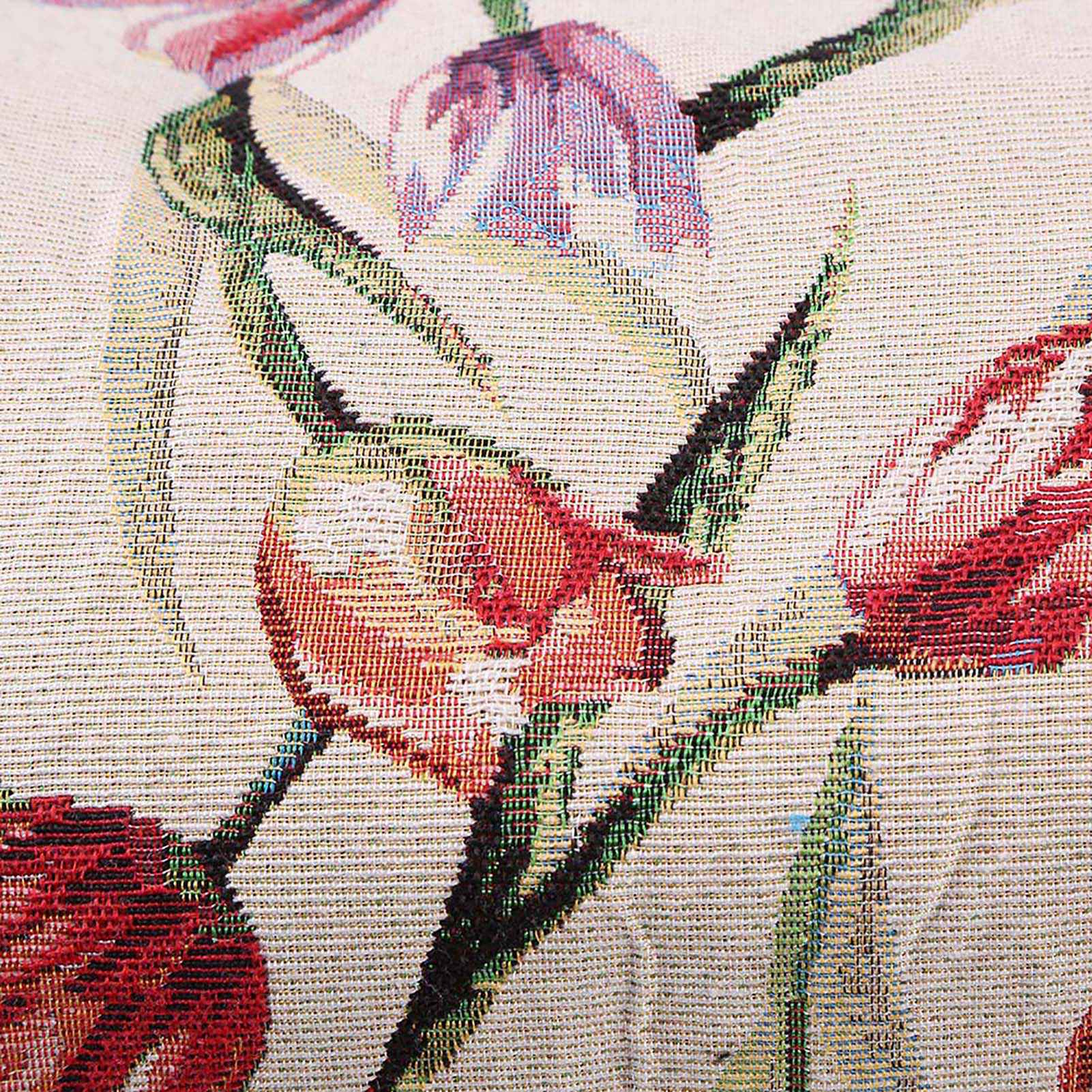 Sac De Rangement Tricot Et Couture Portable En Tissu - Rose Fleurs