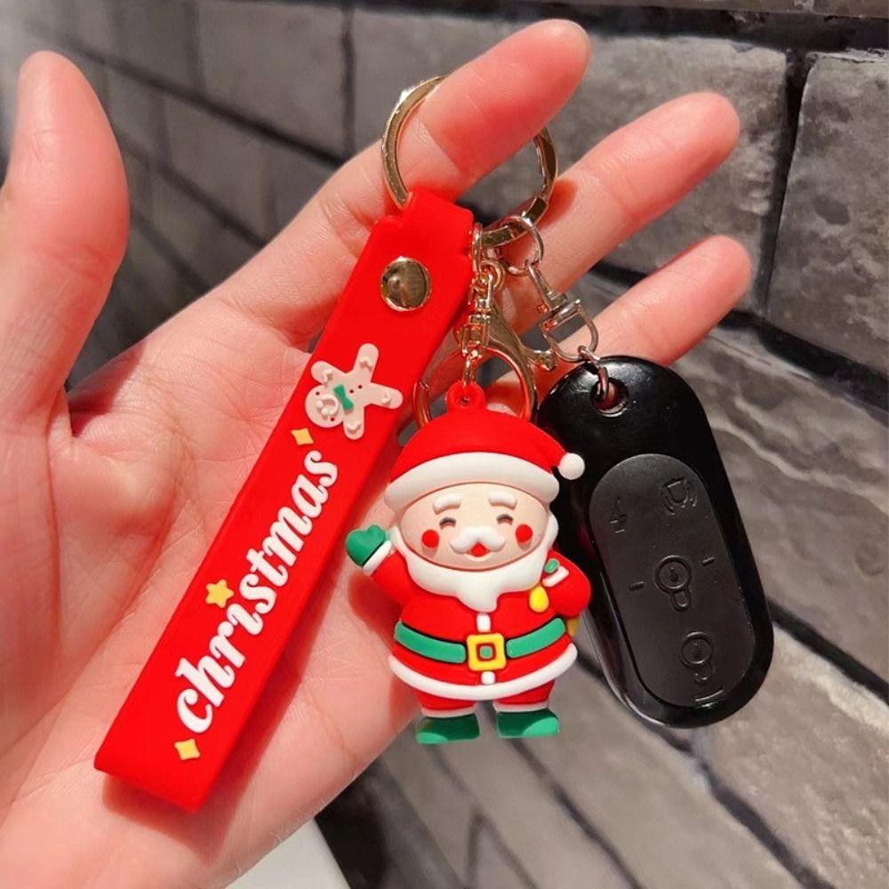 Great Gifts Key Holder Christmas Series Keychain Car Keys Ring New Year Keychain 3D Doll Keychain