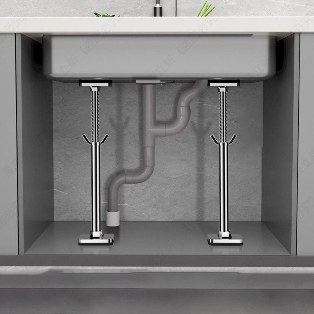 Adjustable Undermount Sink Support Telescopic Kitchen Sink Bracket Adjustable Sink Legs  Bathroom