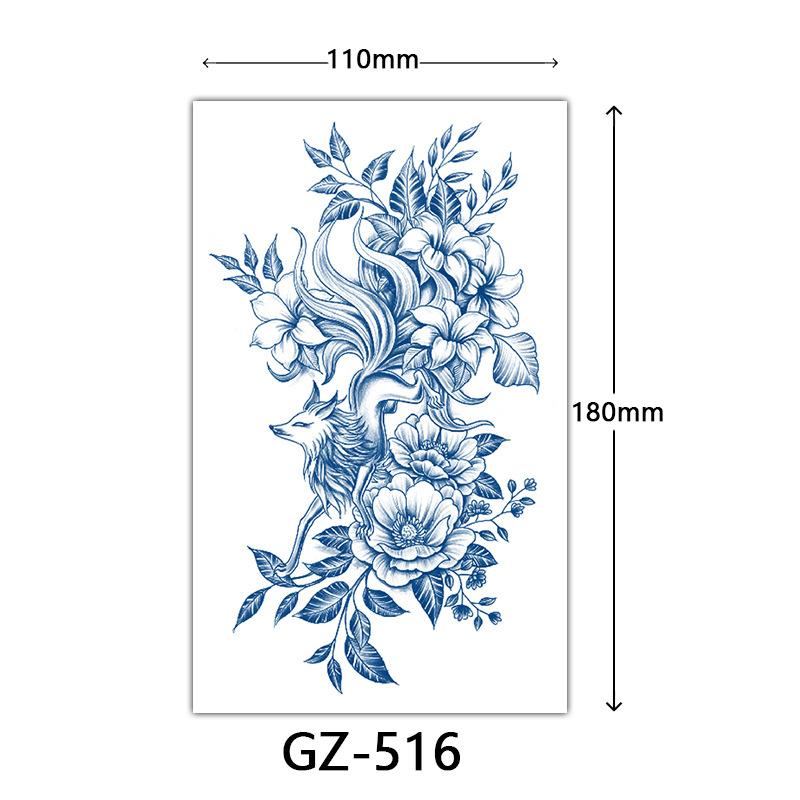 Herbal Tattoo Stickers, Juice Tattoo Stickers, Semi-Permanent Tattoo Stickers Dragon Snake Animal Tattoos