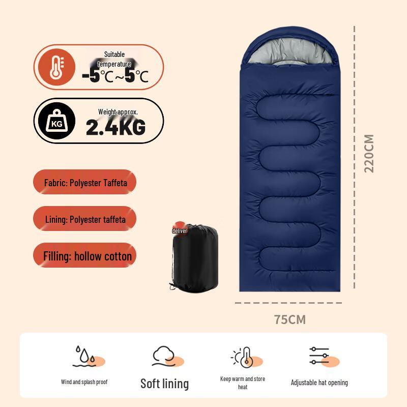 BeiJiLang Adult Outdoor Thickened Cotton Sleeping Bag