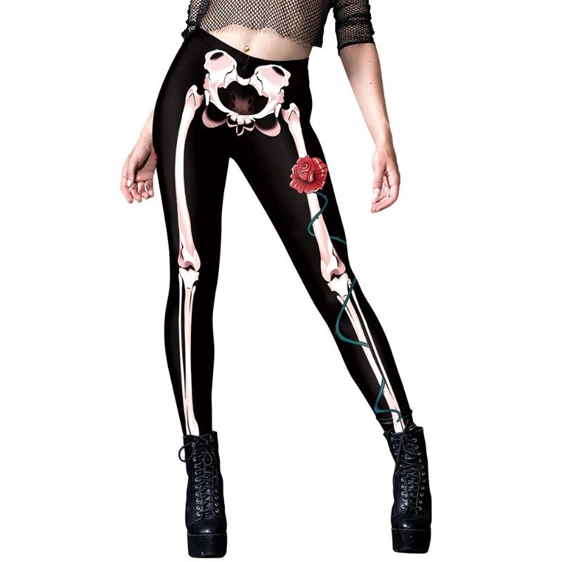 Women's Halloween Carnival Night Dark Pattern Printed Skinny Fitness Leggings Women's