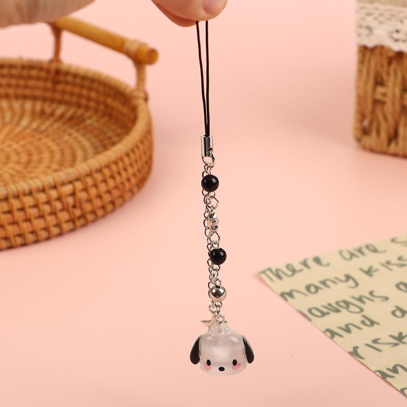 Y2K Pochacco Phone Lanyard Cute Transparent Anime Puppy Mobile Phone Chain Couple Keychain Camera Pendant Best Friend Gifts