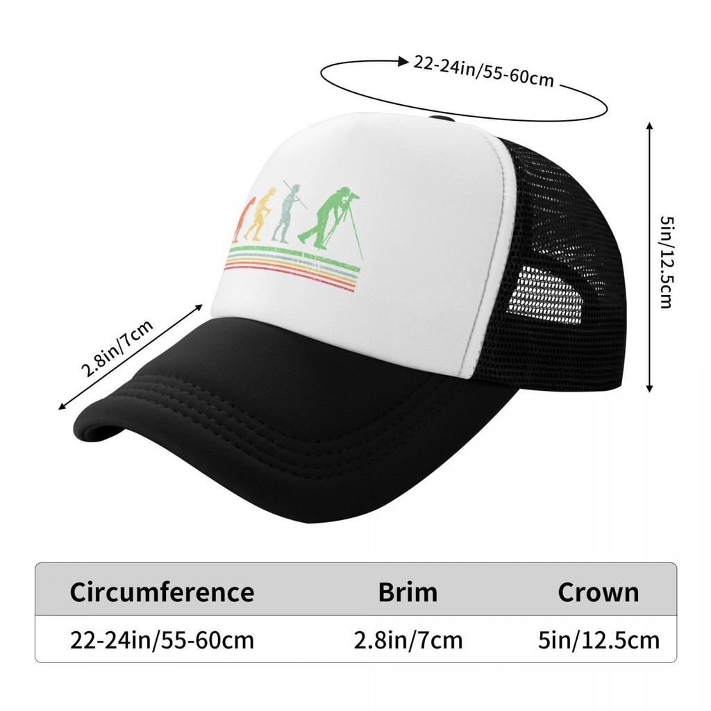 Photographer Evolution Retro Vintage Baseball Cap Hats Baseball Cap Birthday Military Tactical Cap Hood Women'S Hats Unisex'S