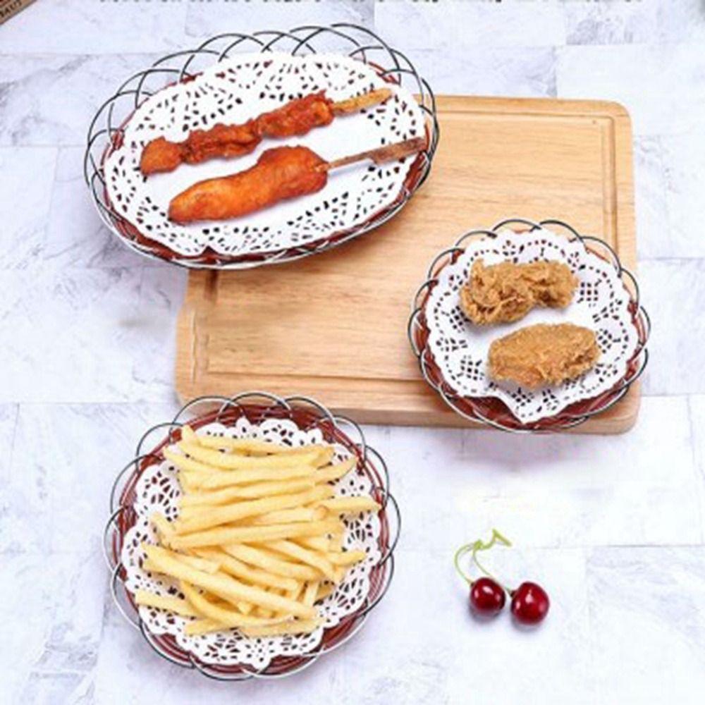 Hardness Plastic Imitation Vine Fruit Platter Brown Handwoven Bread Fruit Vegetables Plate 10 Sizes