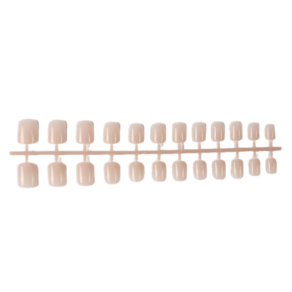 24 Pieces Solid Colorful Press On Nails DIY Durable French Elegant Colour-fast Personality Acrylic Nail for Manicure Salons