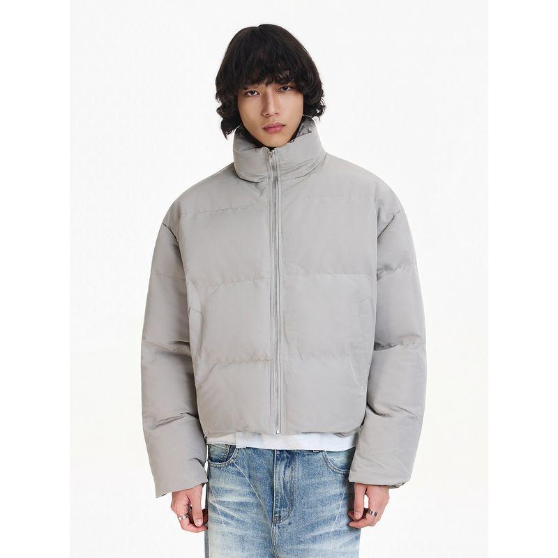 Blaexit American Retro Cleanfit Short Cotton Jacket Men's Thickened Winter Fleece-Lined Warm Cotton Coat