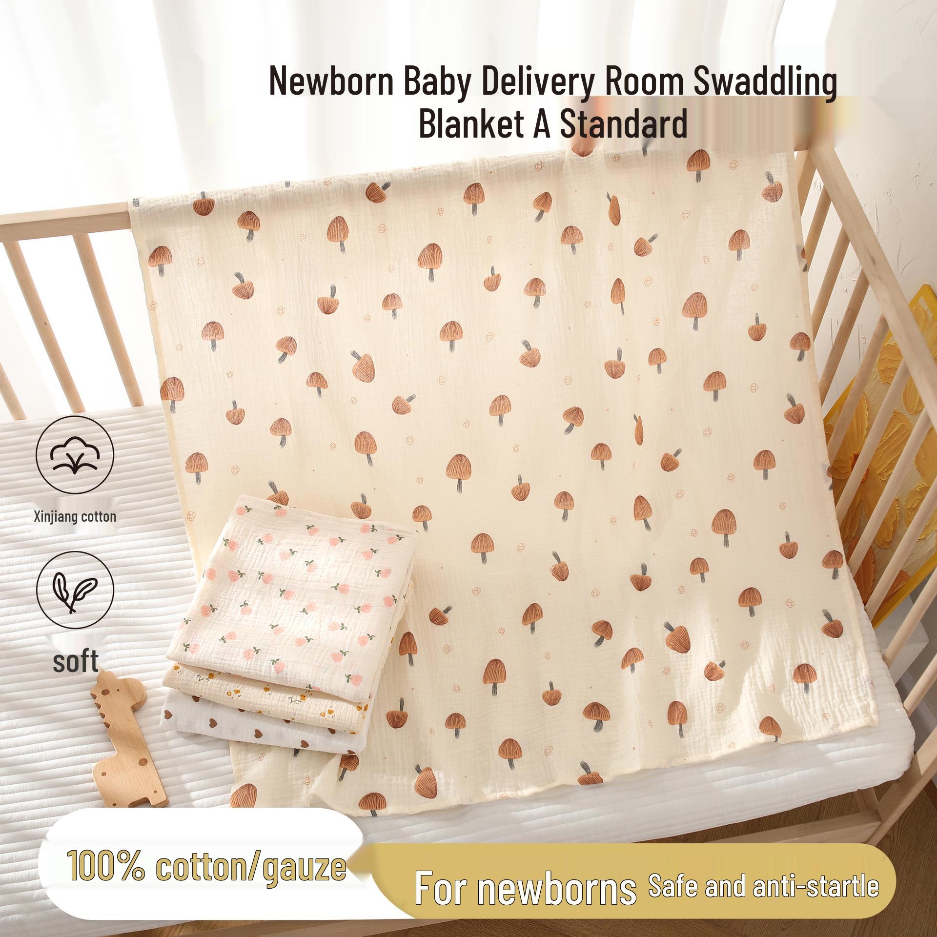 

Pure Cotton Double Layer Gauze Swaddle Blanket for Newborns