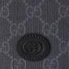 Gucci Interlocking Presbyopia Logo Bifold Card Clip Wallet Canvas with Leather Trim Coin Purse Regular Men's Black