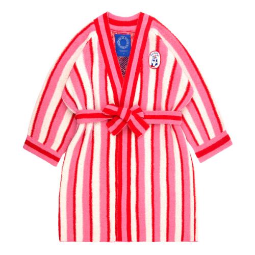 

[Нижнее белье Bebedepino] Розовая полоска Молочный Шошу Велюровый халат_BU54UR503 [Отправка из Кореи] 100% Оригинал Pink Stripe