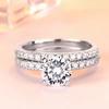 Autumn and Winter New Style Cubic Zircon Rings Set For Women Simple Stackable Rings Wedding Party Jewelry  Size 5-11