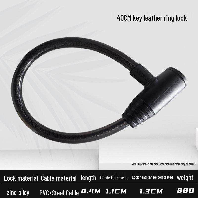 

Противоугонный стальной тросовый замок для горных и дорожных велосипедов, электровелосипедов с кожаным кольцом