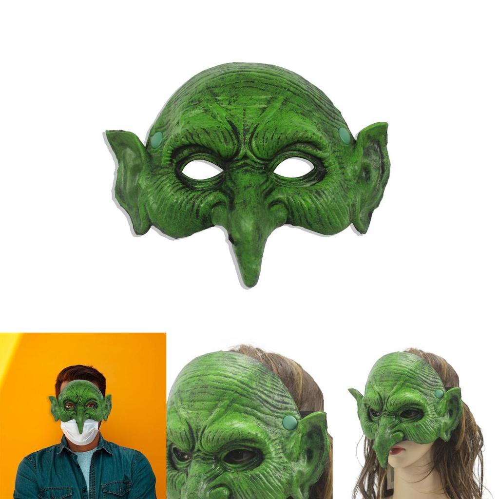 Realistic Green Witch Mask For Halloween Easter Carnival Party Mask Prop