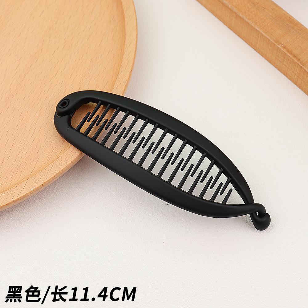 New Women's Fish Shaped Hairpin Ponytail Banana Clip Headband for Women Simple Solid Resin Twist Clamp Barrettes Headwear