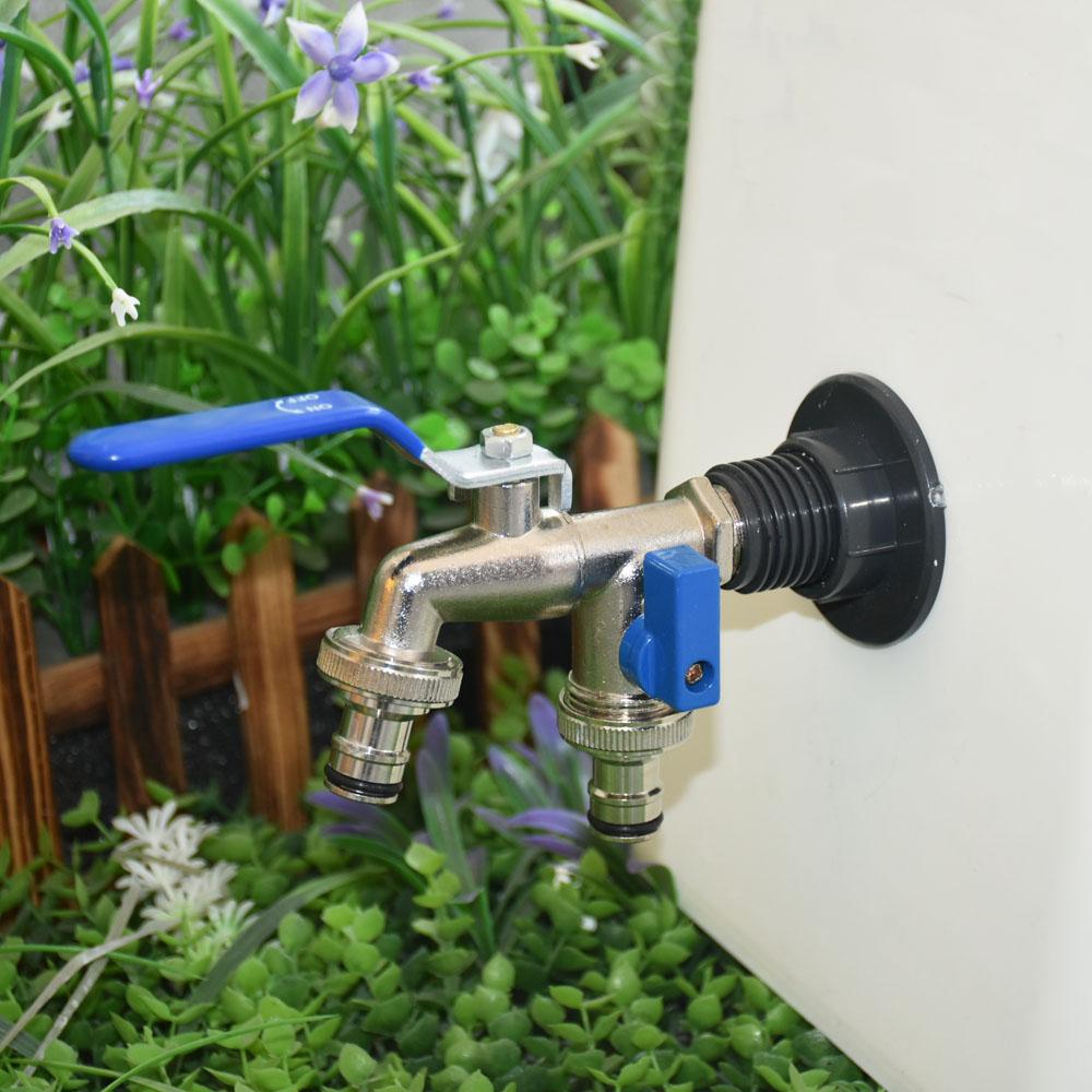 16mm Nipple IBC Tank Tap Adapter Thread Connector Valve 15mm Hose Rainwater Collection Bucket Tap Garden Hose Tank Fitting