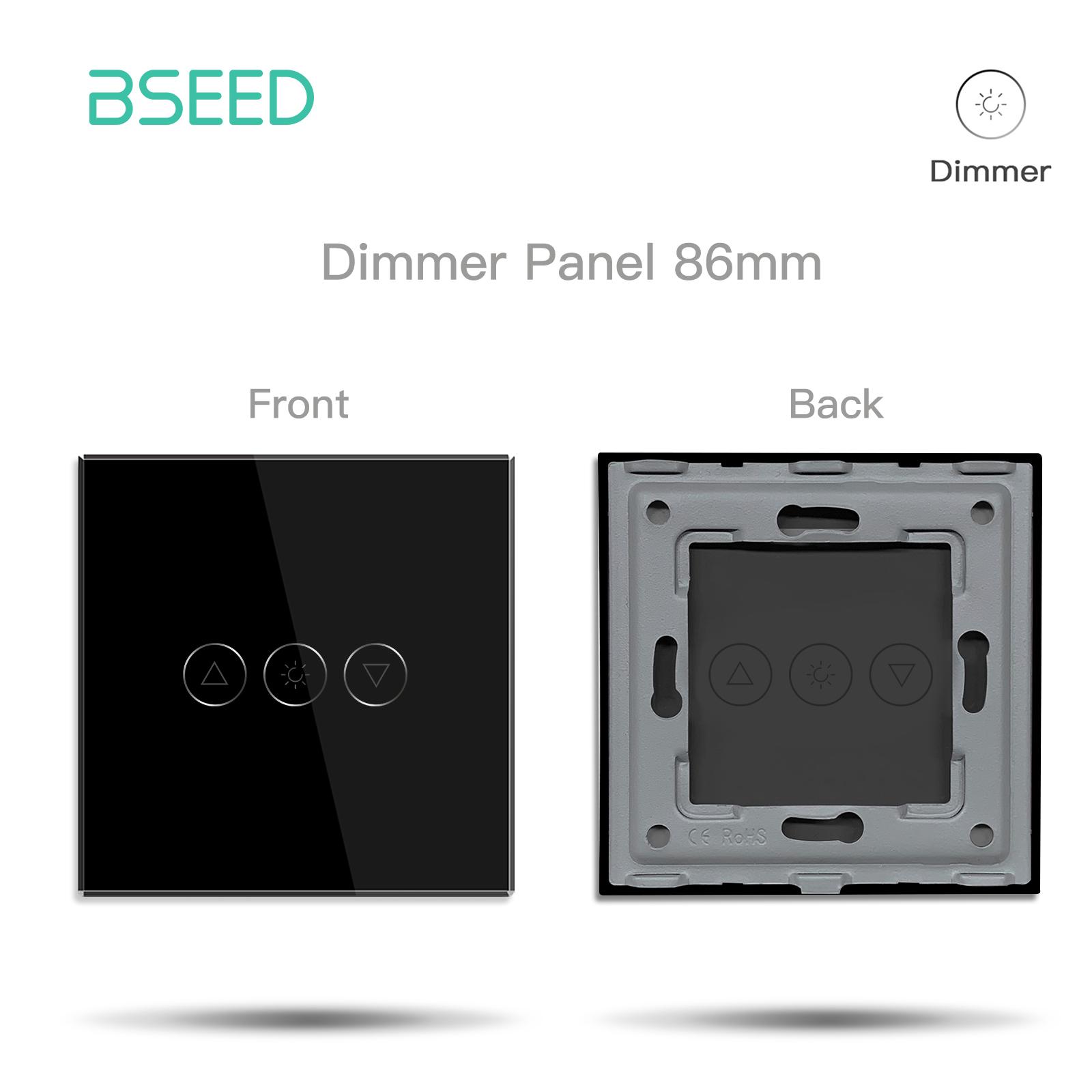 

BSEED Wifi Умный Диммерный Выключатель 1/2/3 Клавиши Сенсорные Выключатели Света Функциональная Часть Tuya Smart Life Управление Стеклянная Панель DIY Свободная Комбинация EU standard