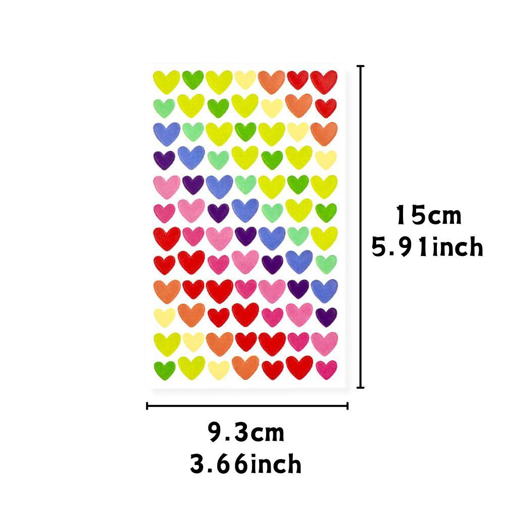 6/12pcs Colorful Paper Stickers Dot Heart Pentagram Diary Journal Decoration School Creative Award YMY