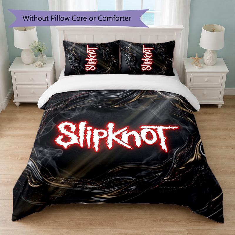 Set Biancheria da Letto 3 Pezzi con Stampa Slipknot Copripiumino con Due Federe Biancheria da Letto Morbida per Camera da Letto Domestica