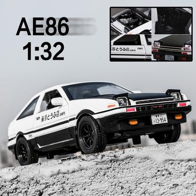 Inicial D 1:32 Som e Luz Simulação Modelo de Carro AE86 Liga Modelo de Carro Brinquedo de Força de Retorno