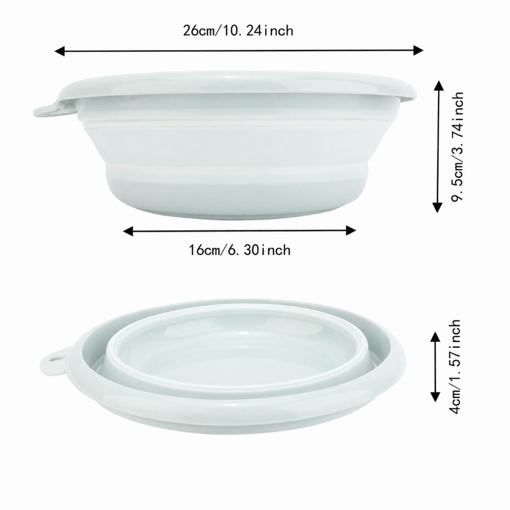 2 Pack Collapsible Dish Tub Folding Wash Basin Tub Durable Wash Basin Kitchen синий
