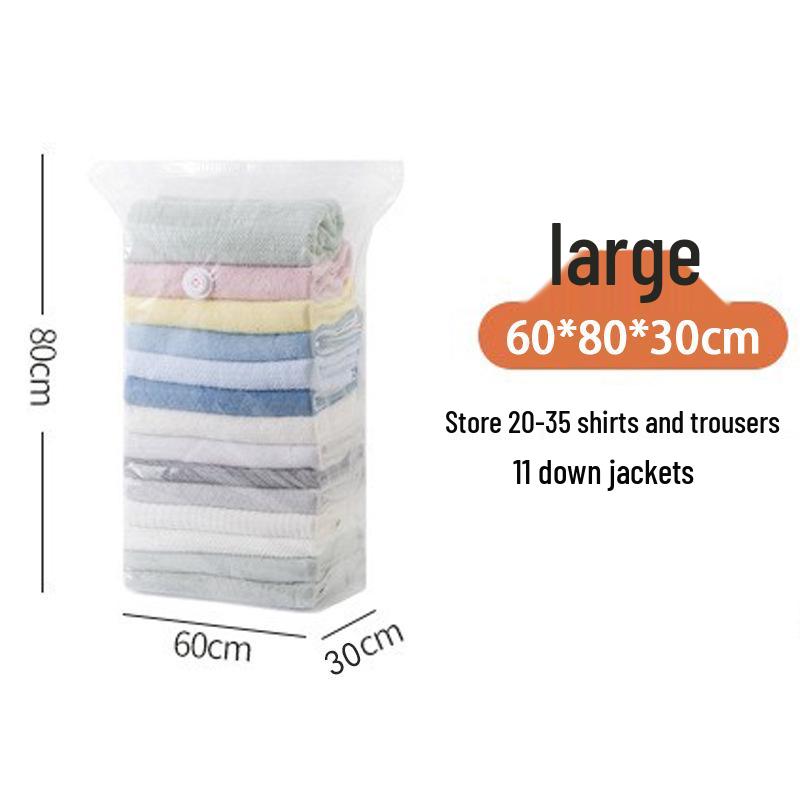 3D Vacuum Compression Bag for Clothes & Quilts - No Pump Needed