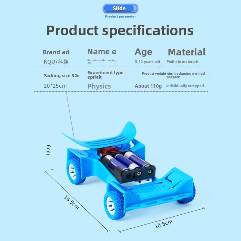 Self Made Wireless Remote Control Racing Car Model Assembly Set Kid Puzzle Toy For Children Educational Physics Kit