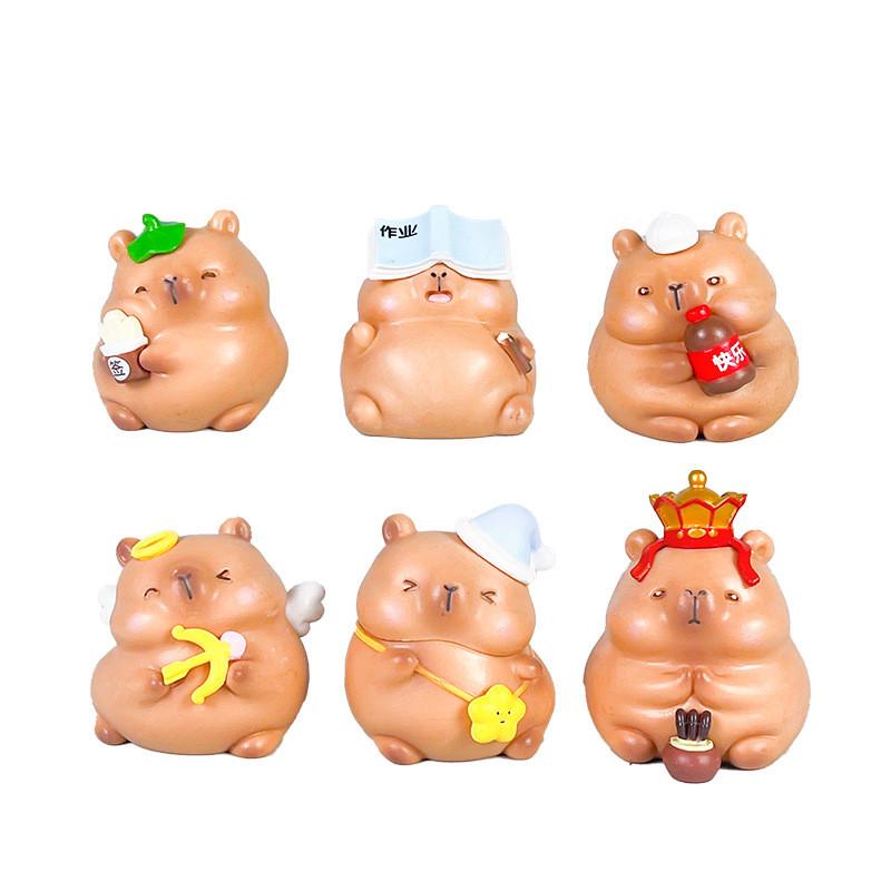 Capybara Cartoon Pvc Action Figures Model Toys Desktop Decoration Gifts Kids