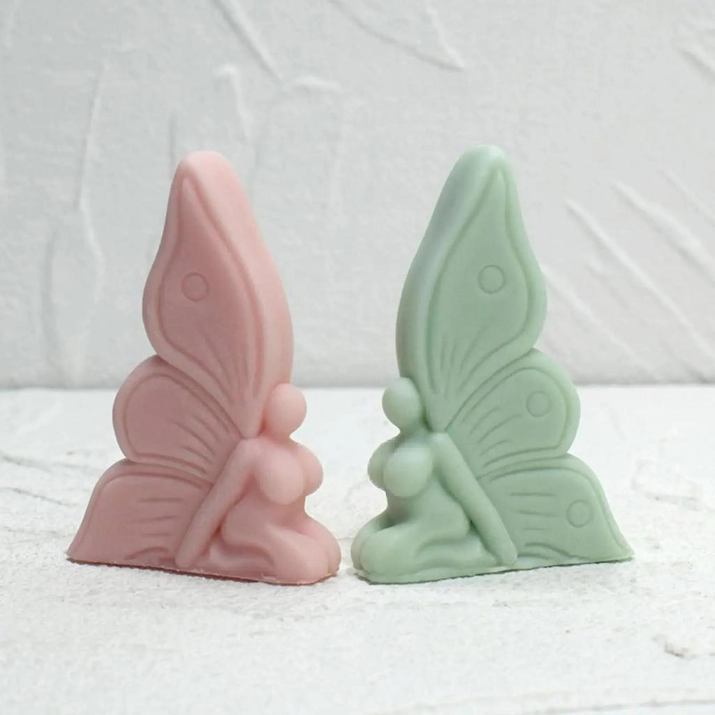 1 Pcs Angel Butterfly Silicone Candle Mold DIY 3D Butterfly Elf Cake Decor Baking Mould Aromatherapys Gypsum Soap Resin Mold New