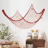 Mediterranean Decorative Fishing Net, Thick Thread Cotton and Linen Rope Shell Background Wall Creative Photo Decorative Hanging Net