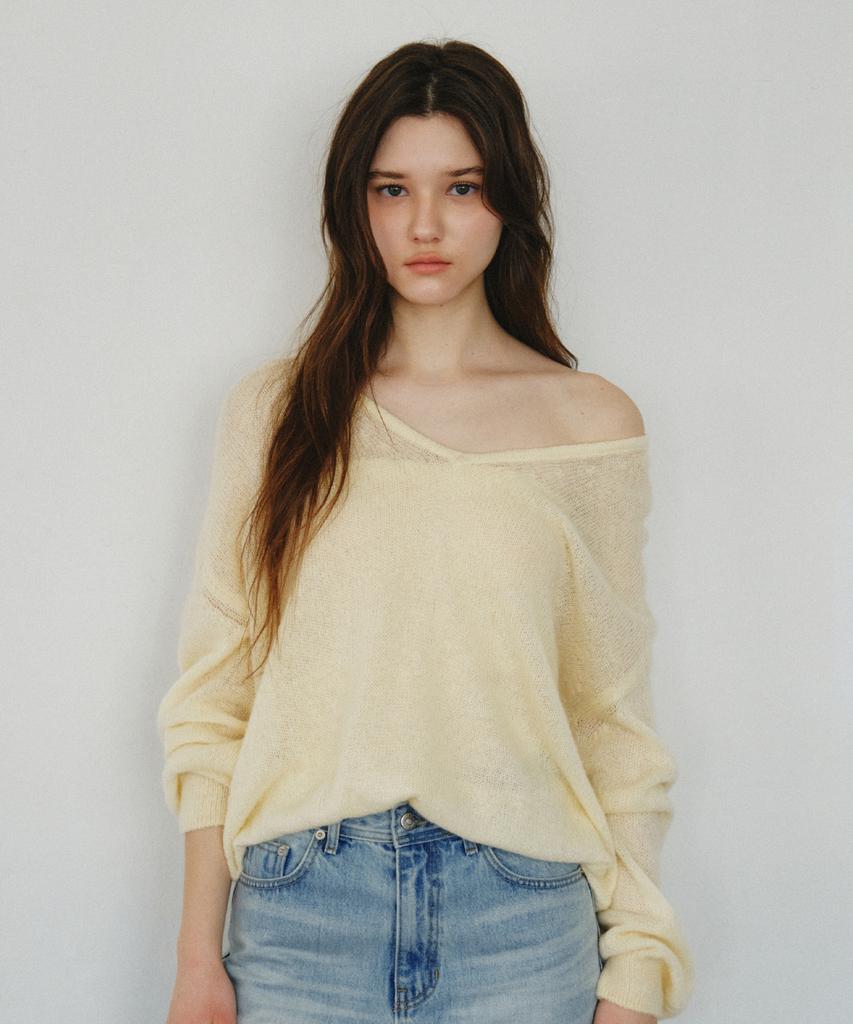 CITTA Double Layered Vneck Tube Top Knit Set_Ctk258(5Color)