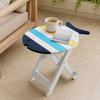 Distressed Solid Wood Folding Side Table Painted Wood End Table Accent Coffee Table  Outdoor