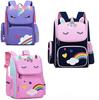 Kids Purple Backpack Large Capacity Waterproof Lightweight 37x24x12cm Multiple Pockets Violet
