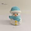 Decorative Figures for Christmas Vinyl Figurines, Cute Santa Claus Snowman Reindeer Mini Statue, Childlike Party Favors Small Holiday Desktop