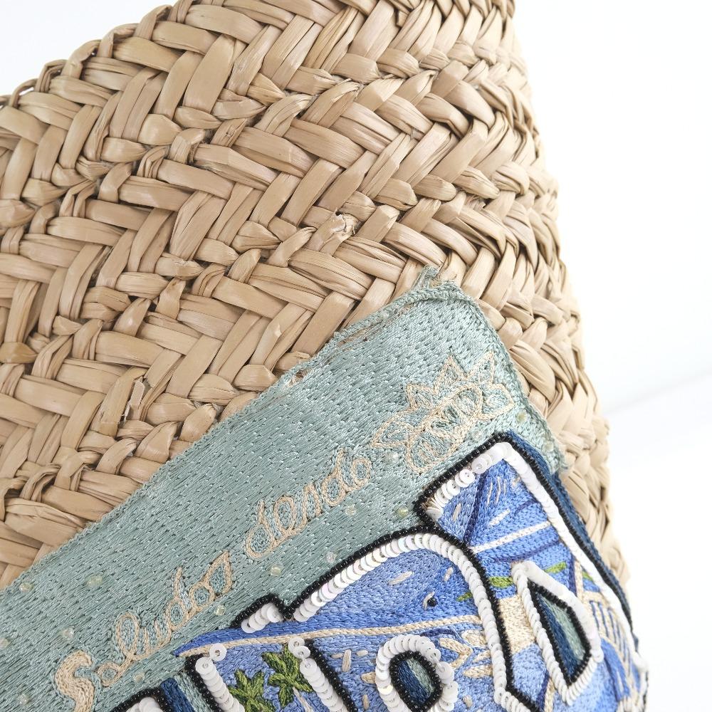 Anya Hindmarch Basket Bag Handbag Beige Raffia Women Used