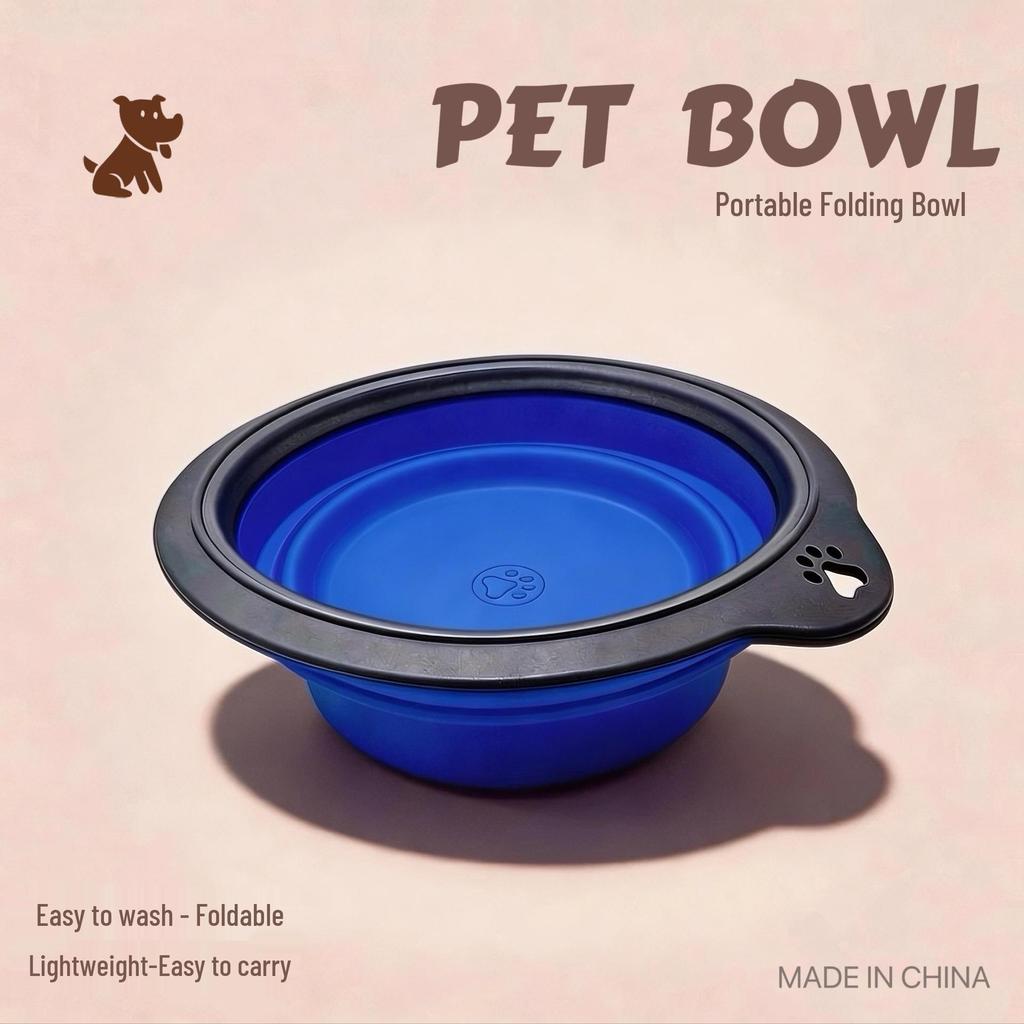 Portable Folding Pet Bowl: Multi-Functional Dog Travel Bowl for Outdoor Walking, Feeding, and Hydration