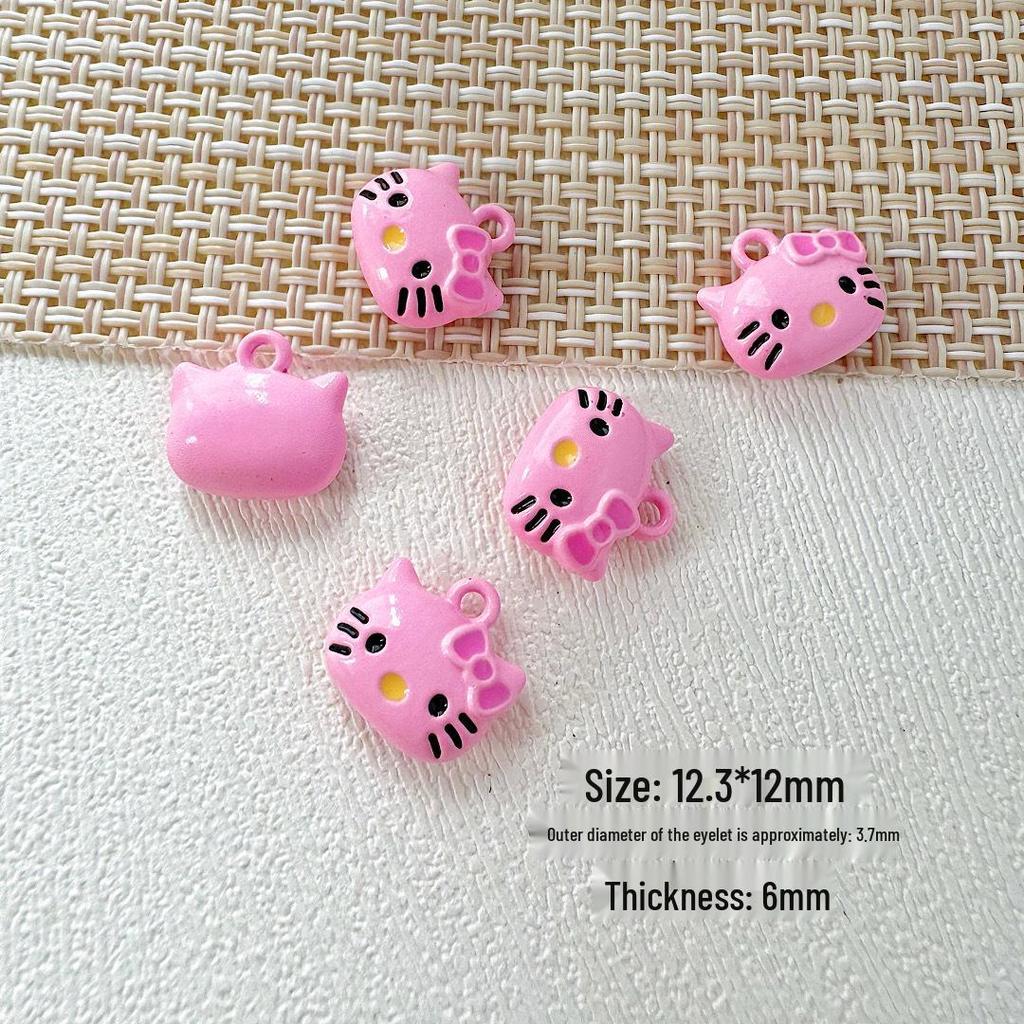 Hello Kitty Cat Alloy Pendant & Accessory Set