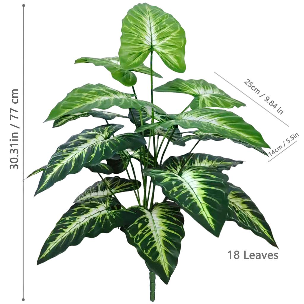 For 60-107cm Artificial Flowers Calla Lily Horseshoe Leaf Turtle Leaf Bobcat Leaf Fake Plant Ornamental Holiday Home Decoration