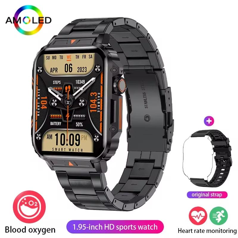 SACOSDING 1.95 Inch Screen Bluetooth Smartwatch for Men Women Long Battery Life Sports Watch Health Monitoring For Android and IOS