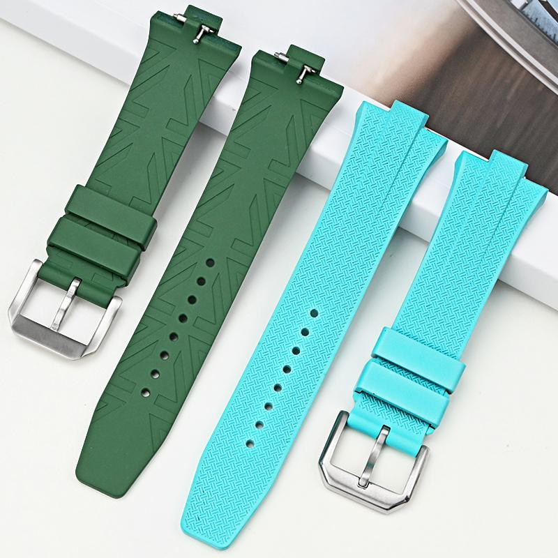 Advanced FKM Fluoro Rubber Watch Strap 9mm For Citizen TSUYOSA Collection NJ0150 NJ0151ME Silicone Watchbands Men Women Bracelet