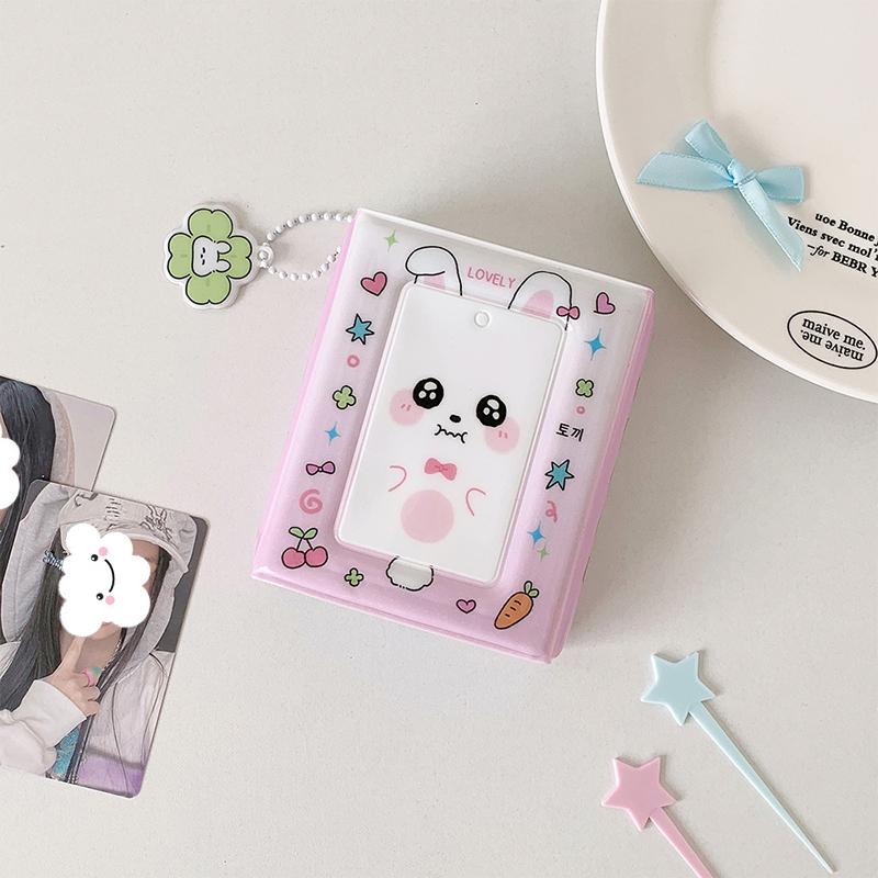 Cute Cartoon Kitten Three-Inch Album Student 40 Slot Photo Card Binder Polaroid Idol Mini Photo Card Storage Album Girls Gift