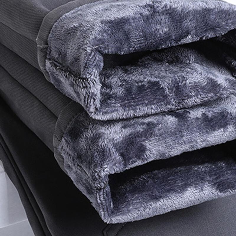 ROMON Men's Warm Straight-Fit Casual Pants