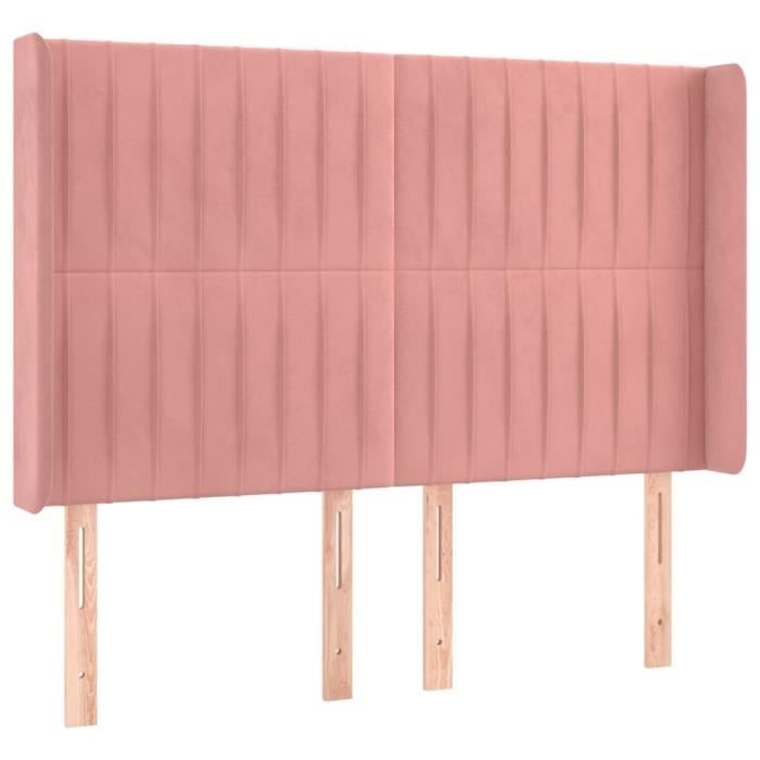 VidaXL Headboard with Ears Pink 147x16x118-128 Cm Velvet3119871