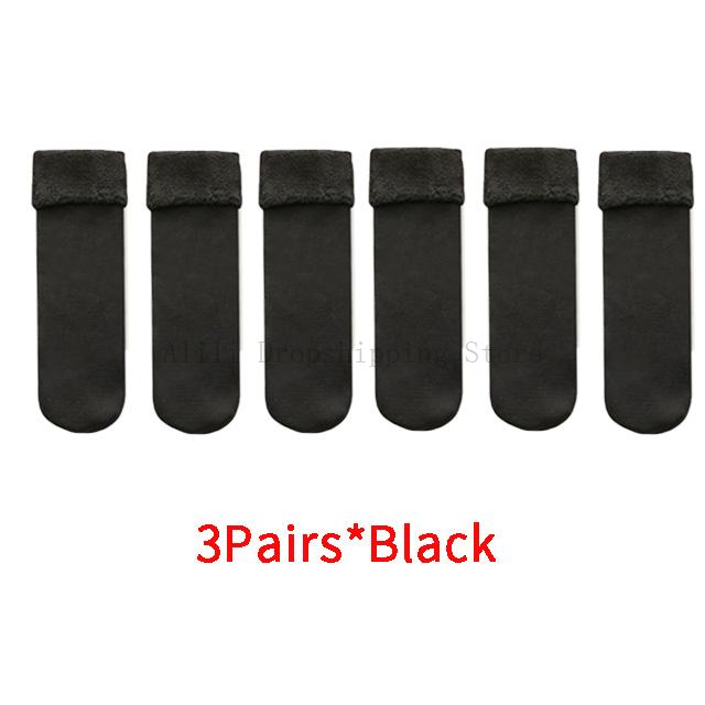 3 Paar Damen Winterstiefel Thermische Wollsocken Set Herren Gefütterte Socken Warme Fleece Socken Set Frau Zuhause Boden Dicke Strümpfe