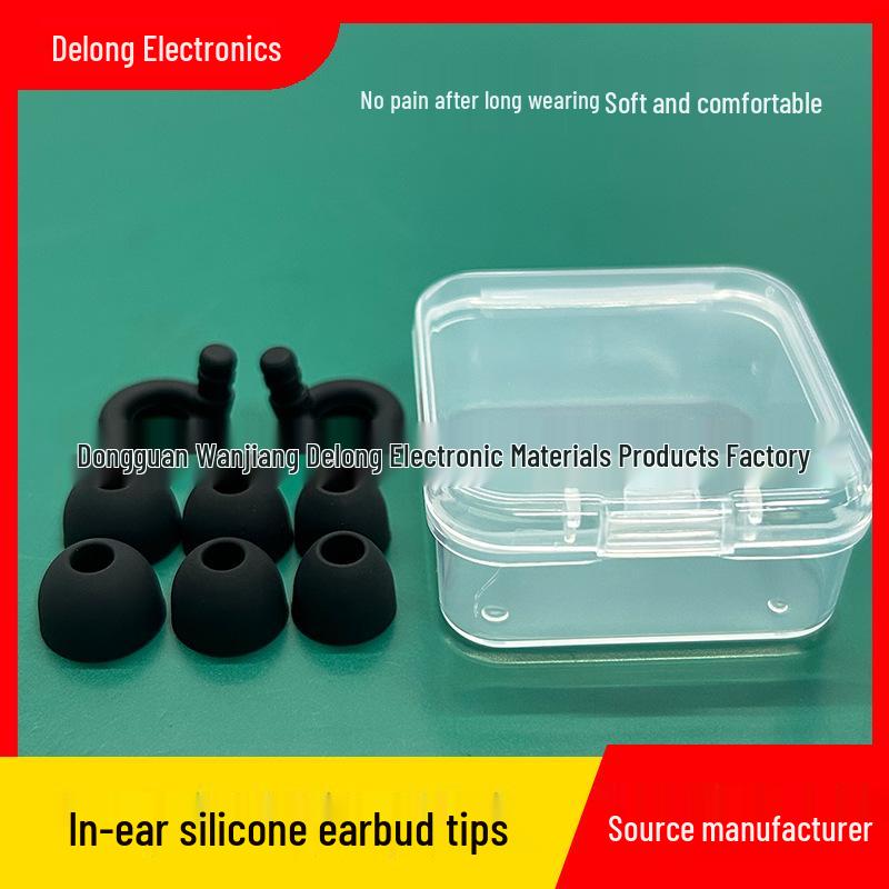 

Silicone Earphone Sleeves Set: Noise-Reducing Sleep Earplugs with Ear Caps and Hooks in Large, Medium, Small Sizes.