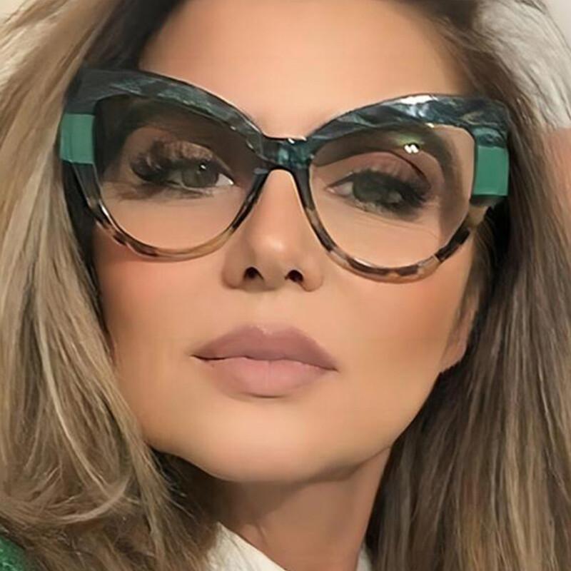New in Cat Eye Optical Glasses Women Oversized Prescription Glasses Hyperopia Reading Glasses Anti Blue Light Computer Glasses
