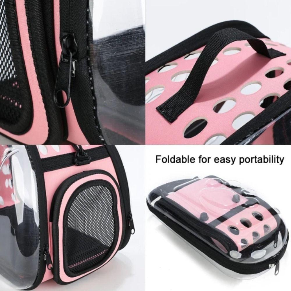 Foldable Pet Shoulder Crossbody Bag Breathable Pet Carrier Cat Backpack  Space Cabin