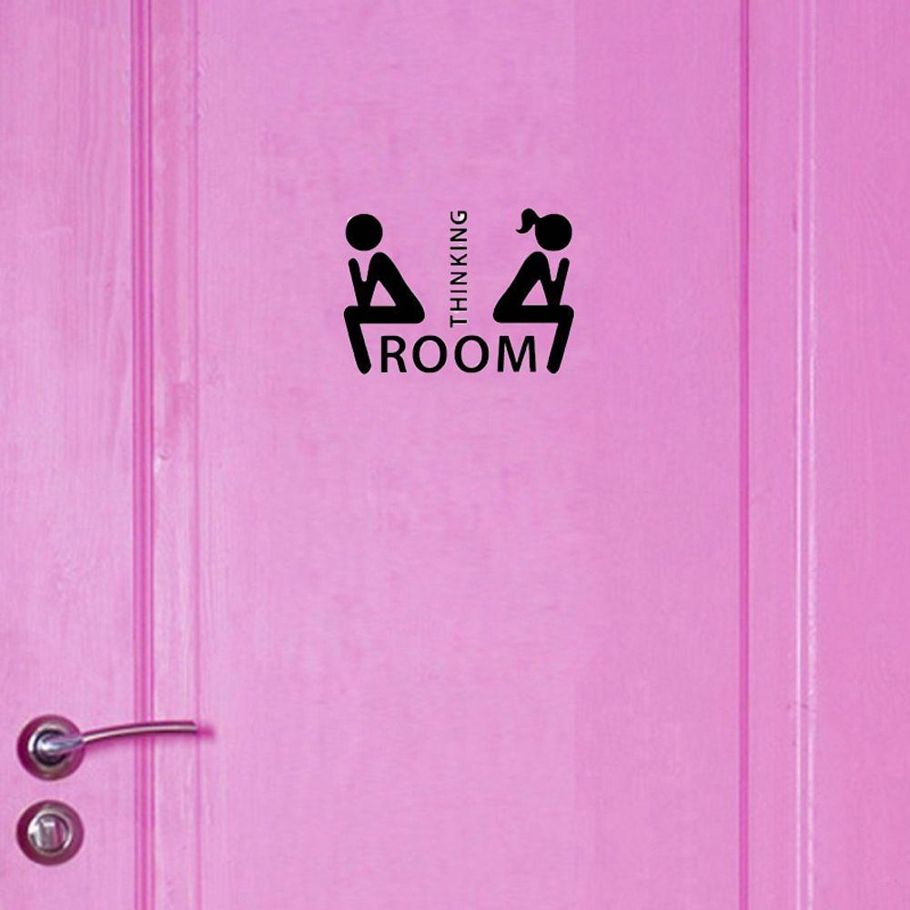 

Cute Mural DIY Toilet Stickers Removable Mark Stickers Home Decor чёрный