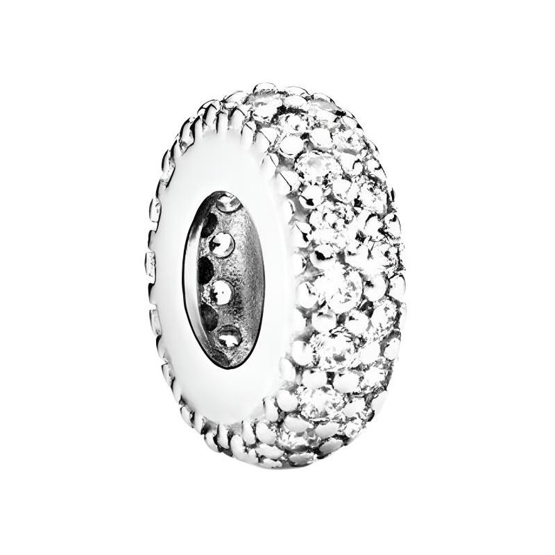 Pandora Transparent bright little charm silver 925 silver necklace / pendant women's style 791359CZ