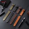 Retro Genuine Cowhide Watch Band Business Full-grain Leather Strap 18mm 20mm 22mm Quick Release Wristwatch Bands with Pin Buckle