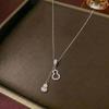 Women's Sweet Style Rainbow Diamond Pendant Necklace with Star & Moon Clavicle Chain